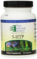 Ortho Molecular 5-HTP capsules bottle shown for daily mood support.