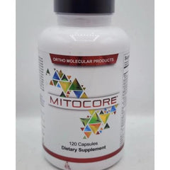 Ortho Molecular Mitocore bottle showing mitochondrial micronutrients for energy support