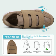 Ortho-rest non-slip sole provides reliable traction on damp or slick surfaces.