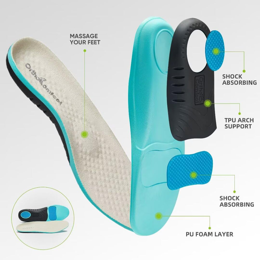 OrthoComfoot breathable mesh upper closeup capturing airflow for all-day wear