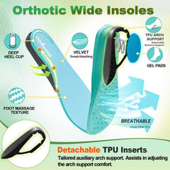 OrthoComfoot breathable perforated design keeps feet dry and cool