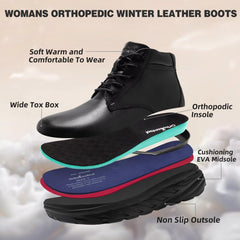 OrthoComfoot warm thermal lining keeps feet dry and cozy in cold weather.