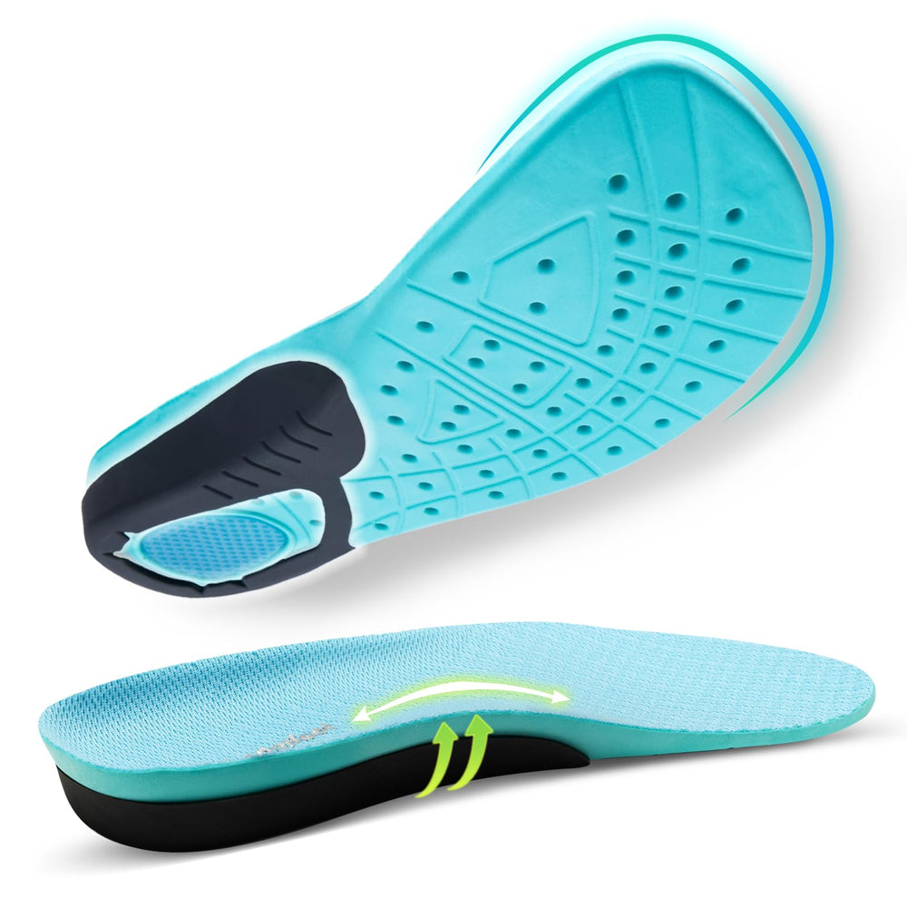 OrthoComfoot wide plantar fasciitis inserts with arch support for daily comfort