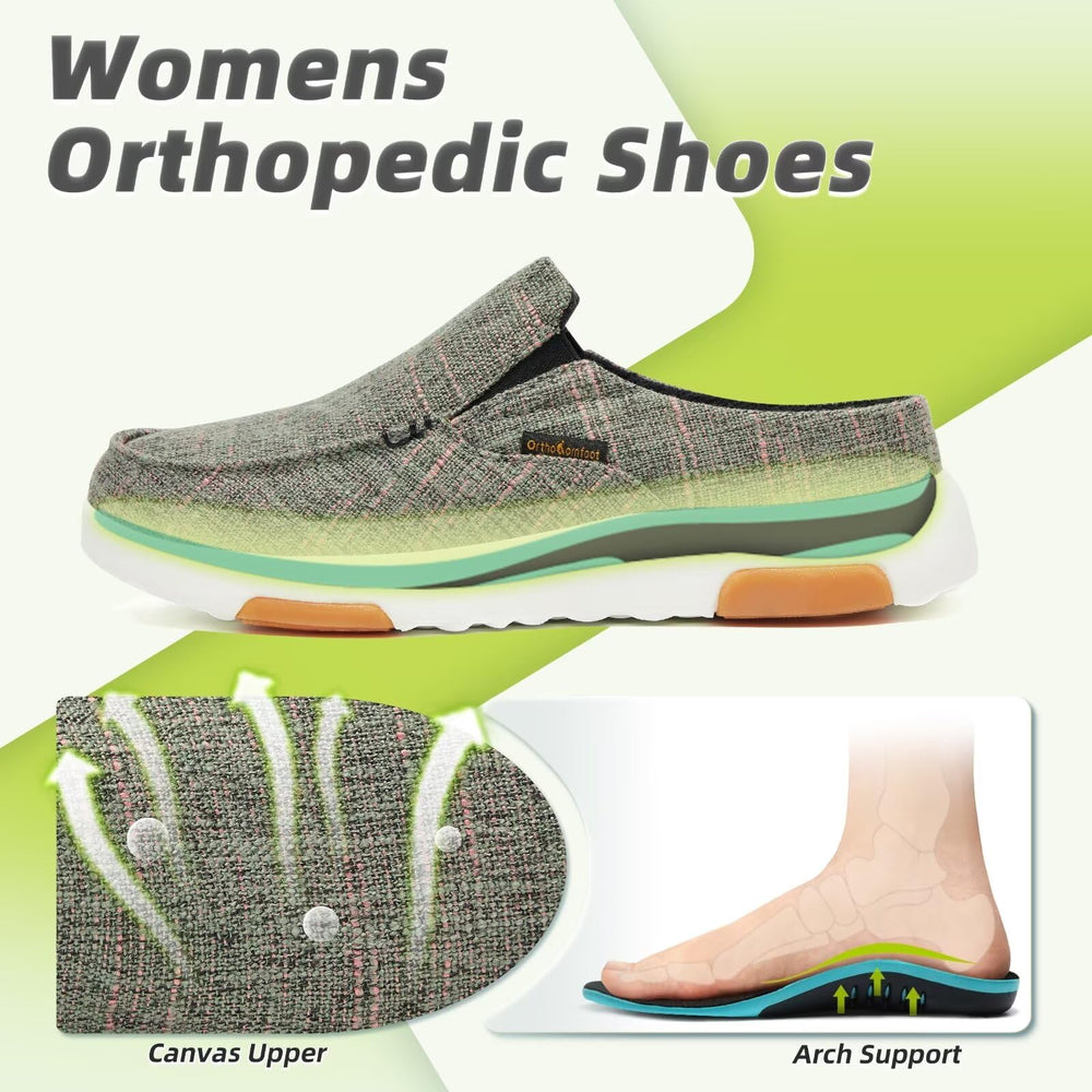 OrthoComfoot slip-on loafer design for effortless on-off and relaxed wear.