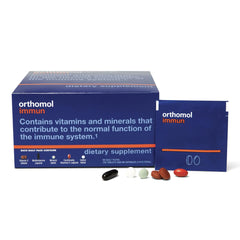 Orthomol Immun daily pack close-up for easy daily immune support.