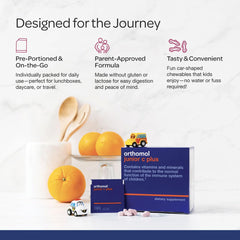 Orthomol Immun Junior C Plus wildberry ingredients panel close-up.