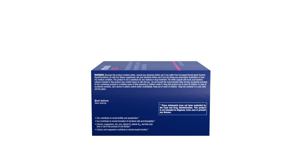 Orthomol Natal folic acid complex packaging for maternal health during pregnancy