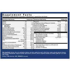 Orthomol Natal nutrition facts panel close-up for planning a routine