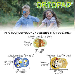 Ortopad regular-size eye patches with breathable hypoallergenic adhesive.