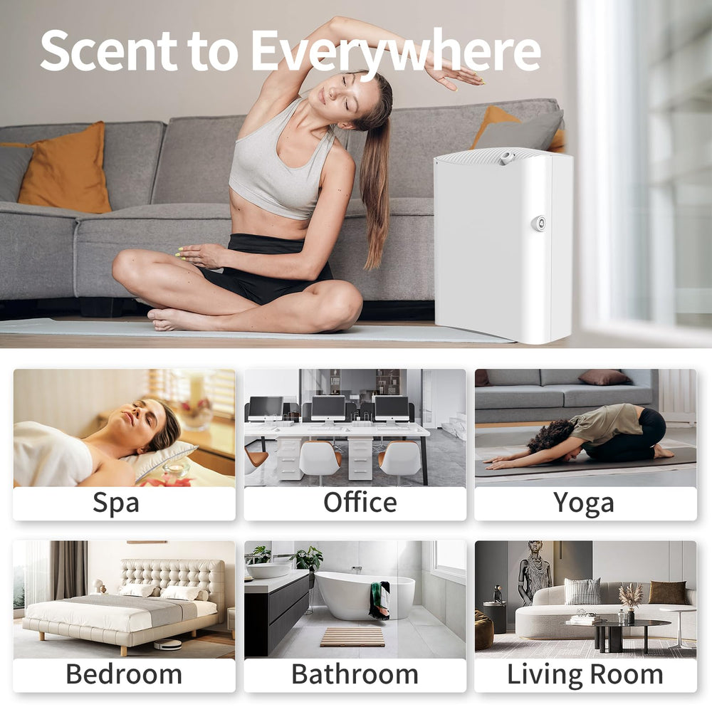 OscentPro diffuser coverage up to 4500 sq ft for whole-home scenting.