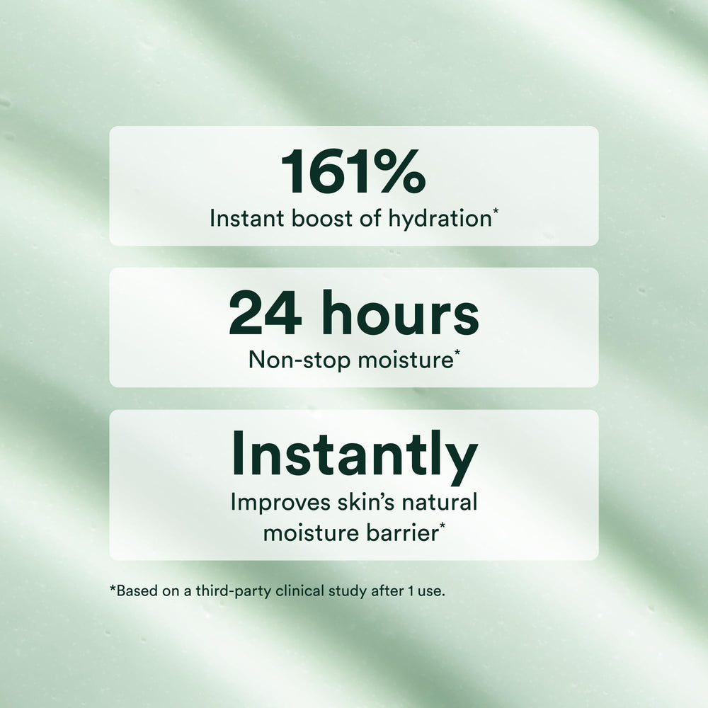 Close-up of OSEA Hyaluronic Body Serum texture showing silky moisture