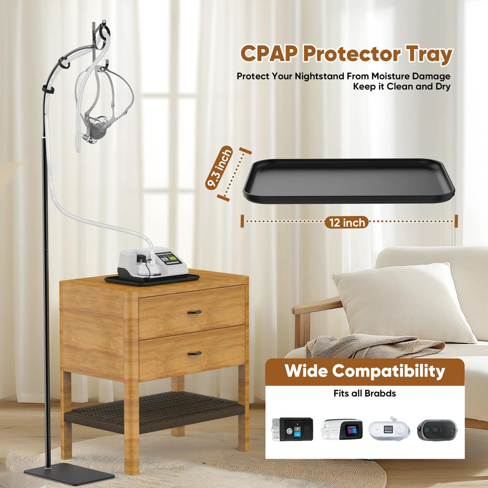 Oslora CPAP Hose Holder organizes tubing for a tidy sleep setup.