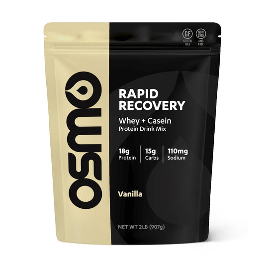 Osmo Rapid Recovery vanilla tub front, post-workout protein blend for recovery support