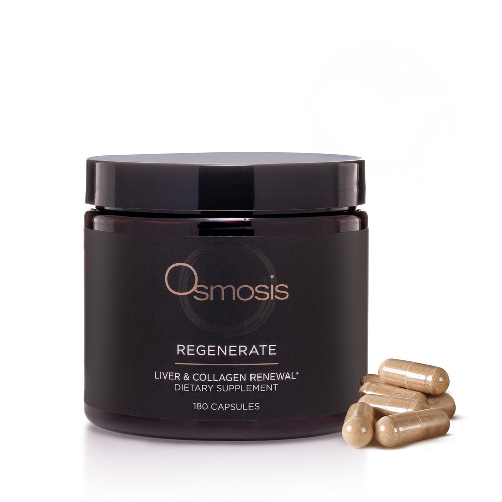 OSMOSIS Regenerate bottle front view highlighting skin support