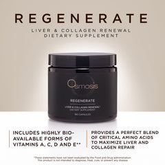 OSMOSIS Regenerate label close-up showing vitamin blend