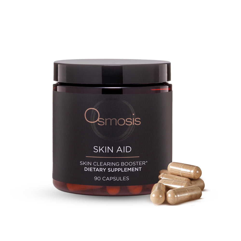 OSMOSIS Skin Aid bottle shown for microbiome support and daily wellness