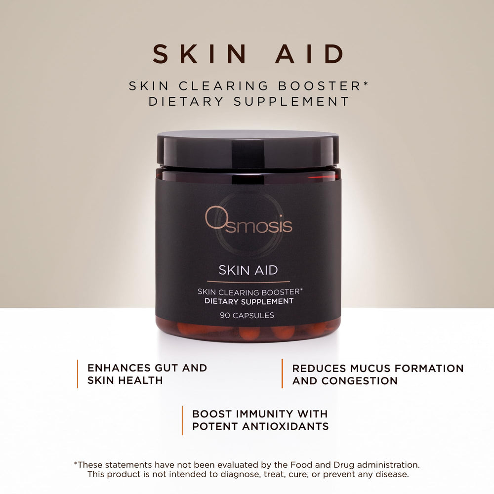 OSMOSIS Skin Aid capsules ready for daily use to support skin clarity