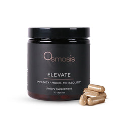 OSMOSIS Elevate bottle front view highlighting the premium capsules for daily vitality