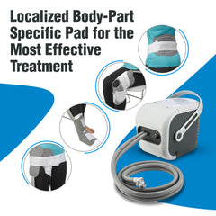 Ossur therapy system in use demonstrates hands-free recovery at home or clinic.