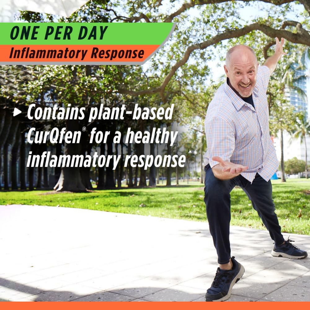 Osteo Bi-Flex CurQfen capsule close-up highlighting plant-based inflammation support