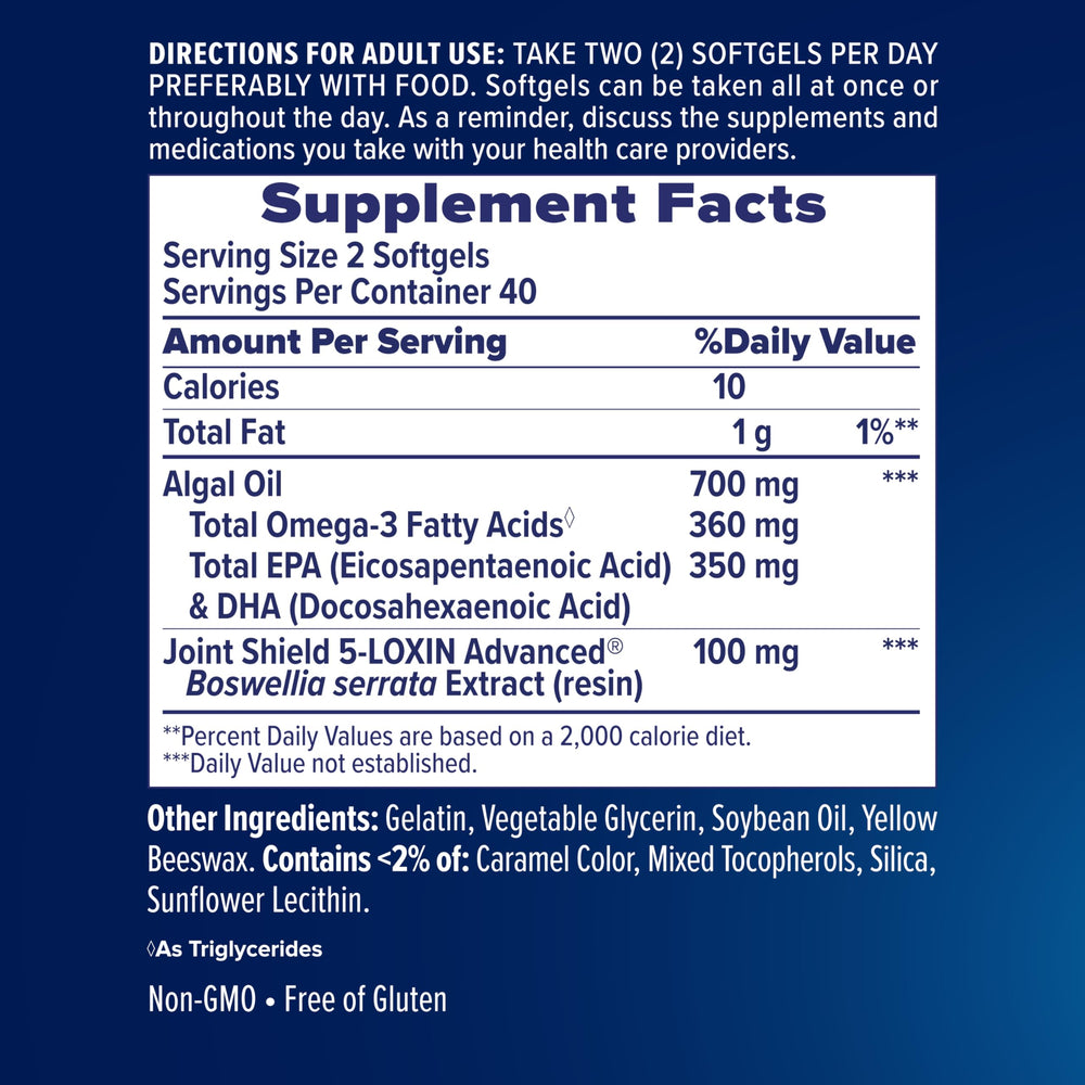 Osteo Bi-Flex bottle with easy-to-swallow softgels suggests a simple daily routine