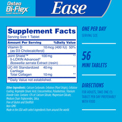 Osteo Bi-Flex Ease mini-tablet close-up highlights easy-to-swallow design.