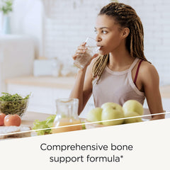 OsteoPrime Ultra bottle with water illustrating easy daily use.