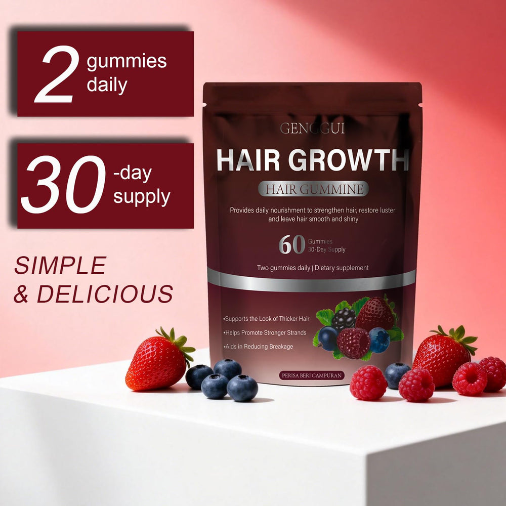OUHENGTEK ingredients panel highlights biotin, keratin and plant extracts.