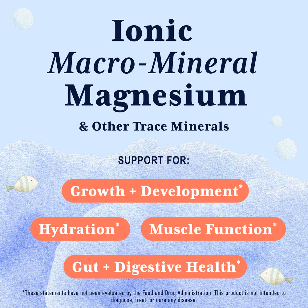 Our Family's Heirloom trace minerals drops pour shows easy dosing in drinks