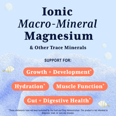 Our Family's Heirloom trace minerals drops pour shows easy dosing in drinks