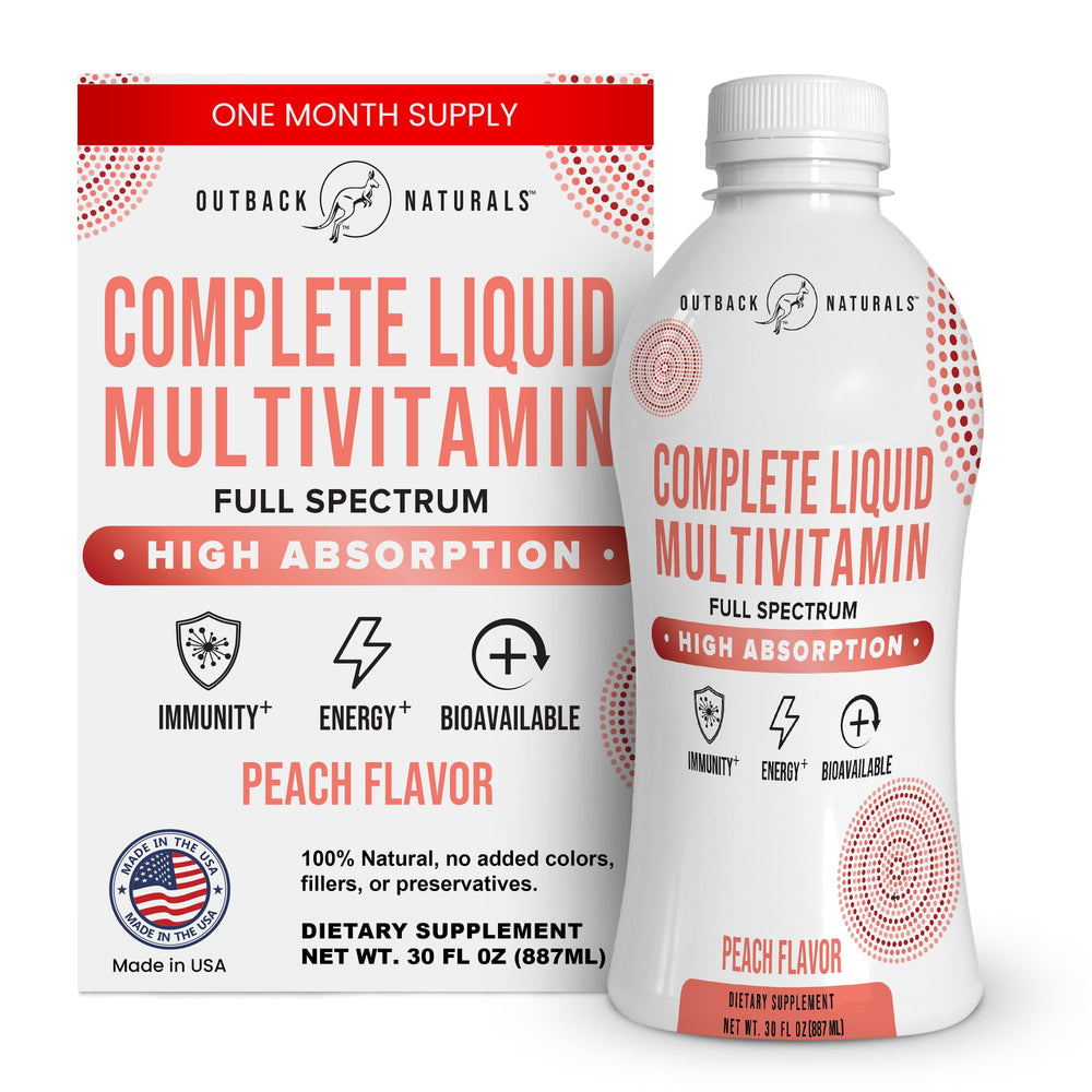 Outback Naturals Complete Liquid Multivitamin bottle for convenient daily nutrition support