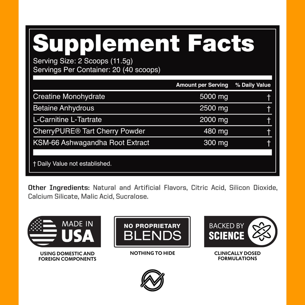 Outwork Nutrition Creatine Monohydrate powder close-up for strength support