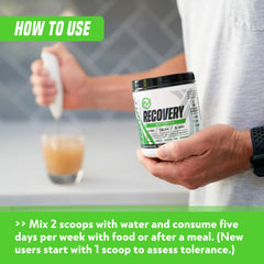 Outwork Nutrition mixed green apple drink after workout for easy consumption