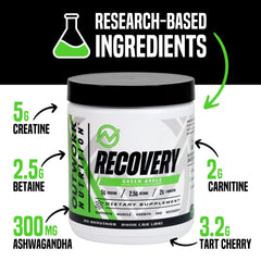 Outwork Nutrition postworkout powder being poured into glass for quick recovery