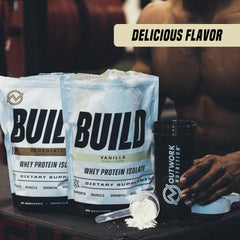 Shake showing smooth blend of Outwork Nutrition Whey Isolate after a workout