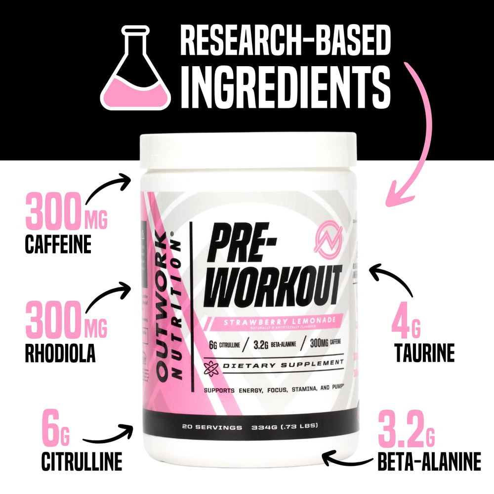 Outwork preworkout mixing glass showing powder dissolving for a smooth drink.
