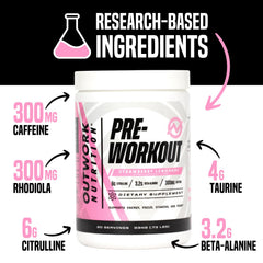 Outwork preworkout mixing glass showing powder dissolving for a smooth drink.