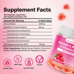 OUYIYUA bottle back showing ingredients and vegan non-GMO benefits for digestive health