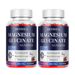 OUYIYUA magnesium glycinate gummies bottle for relaxing evenings and sleep support