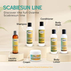 Ovante Scabiesun daily-use cream provides gentle comfort for dry skin.
