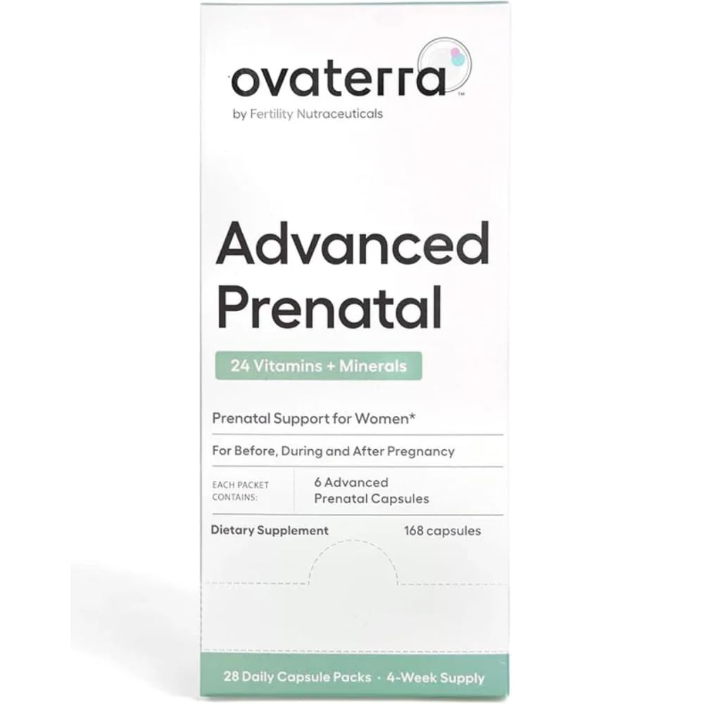 Ovaterra Advanced Prenatal daily packets display six capsules for easy use and routine.