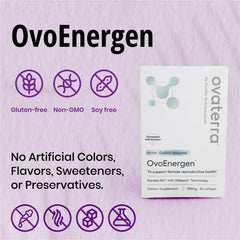 Detail of OvoEnergen label emphasizing VESIsorb technology for absorption