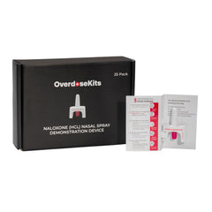 OVERDOSE KITS Naloxone training device demonstrating safe, repeatable practice