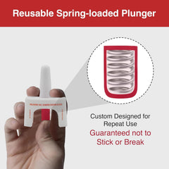 OVERDOSE KITS reusable plunger designed for durable demonstrations