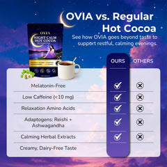 OVIA Night Calm Dutch cocoa powder showcases rich flavor and smooth texture.