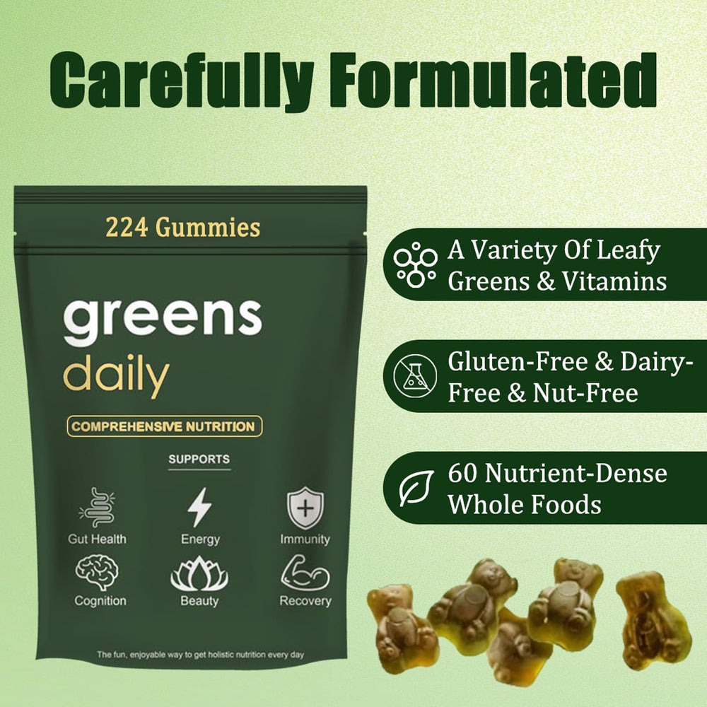 Oviaapo Greens Gummies pack shot on a clean background