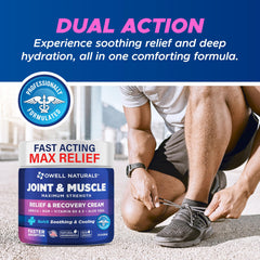 Apply OWELL Naturals Joint Cream on the back or shoulders for comfortable movement
