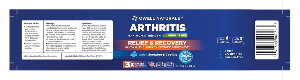 Owell Naturals US-made, cruelty-free, dye-free assurance