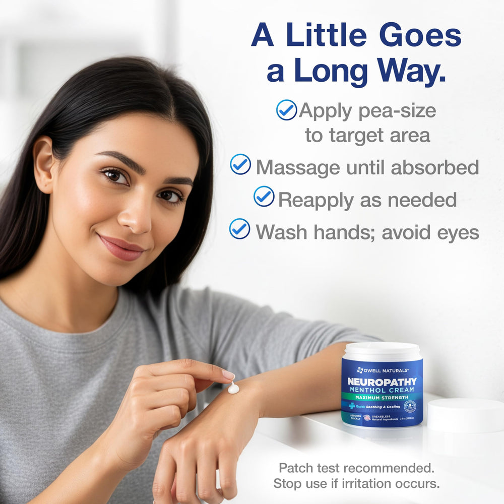 MSM ingredient in Owell Naturals Neuropathy Cream Extra Strength signals joint comfort