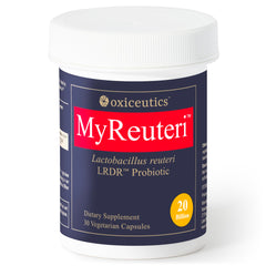 Oxiceutics MyReuteri 20B bottle front for daily probiotic use